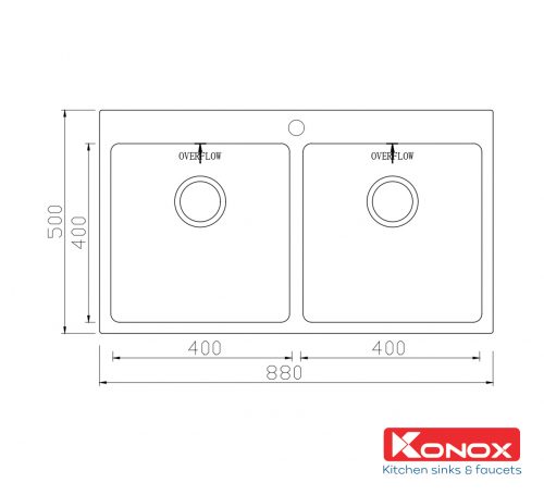 Chậu rửa bát Topmount Sink Unico 8850